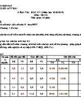Ma trận và đề kiểm tra học kỳ I môn Vật lí Lớp 6 - Năm học 2018-2019 - Trường THCS Mỹ Thái (Có đáp án)
